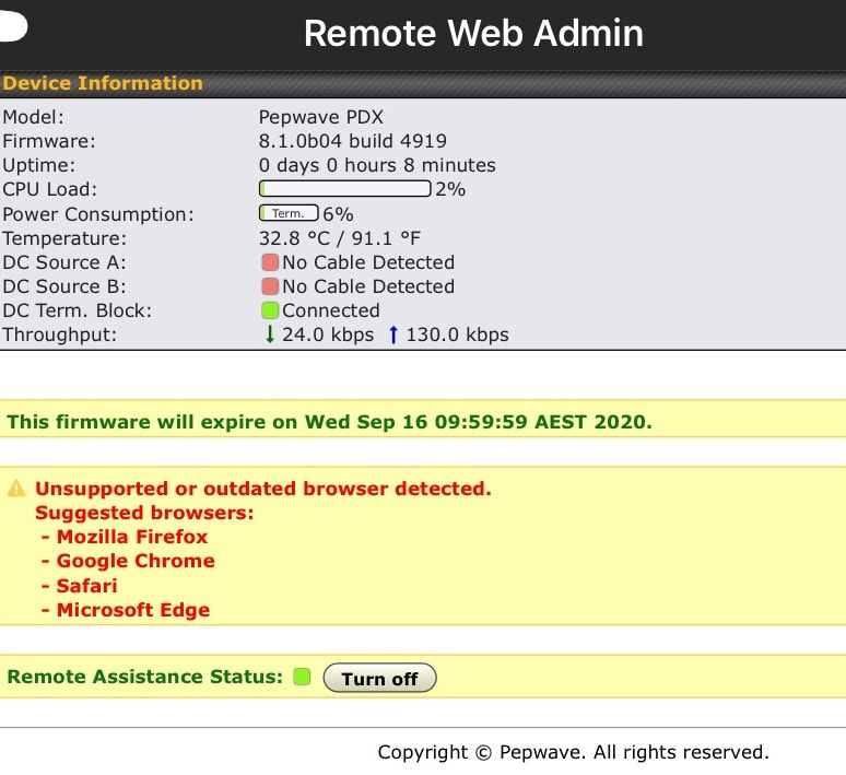 Peplink Web Admin Reports