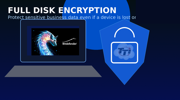 Bitdefender Full Disk Encryption protecting sensitive business data with advanced device and endpoint encryption