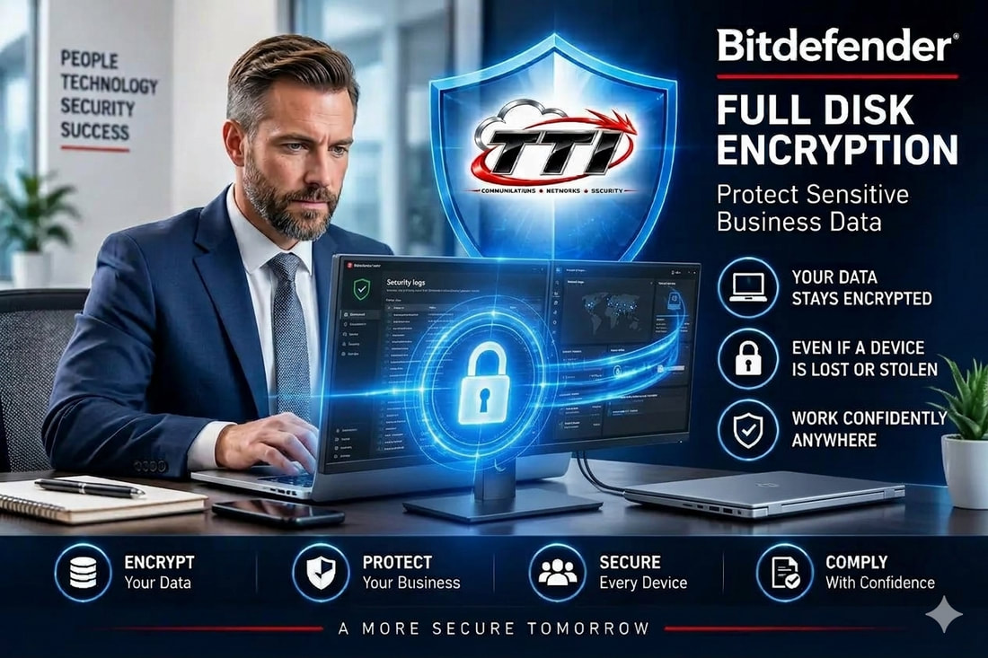 Bitdefender Full Disk Encryption protecting sensitive business data with advanced device and endpoint encryption