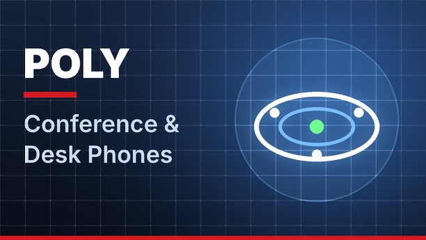 Poly conference phones and desk phones for business offices, supplied and installed by TTI
