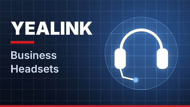Yealink business headsets for office and call center staff, available from TTI