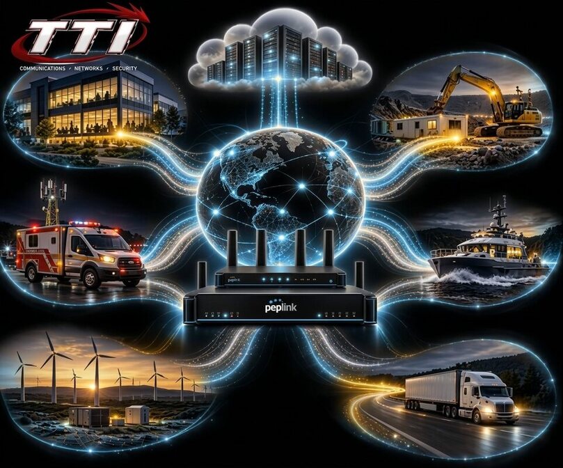 Peplink SpeedFusion providing reliable connectivity for remote sites, mobile operations, branch offices, and mission-critical business networks