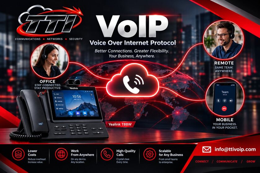 TTI VoIP phone system for Marlton and South Jersey businesses, connecting office, remote and mobile workers