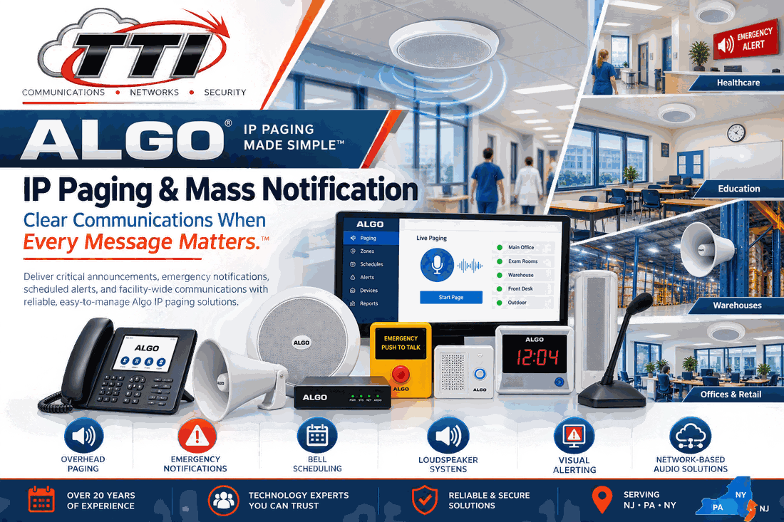 Algo IP paging and school mass notification system solutions by TTI