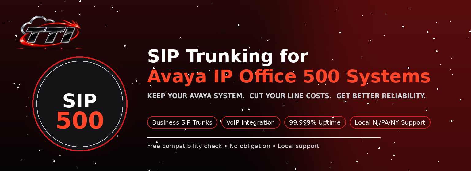 TTI SIP 500, SIP Trunks for Avaya IP Office Phone System